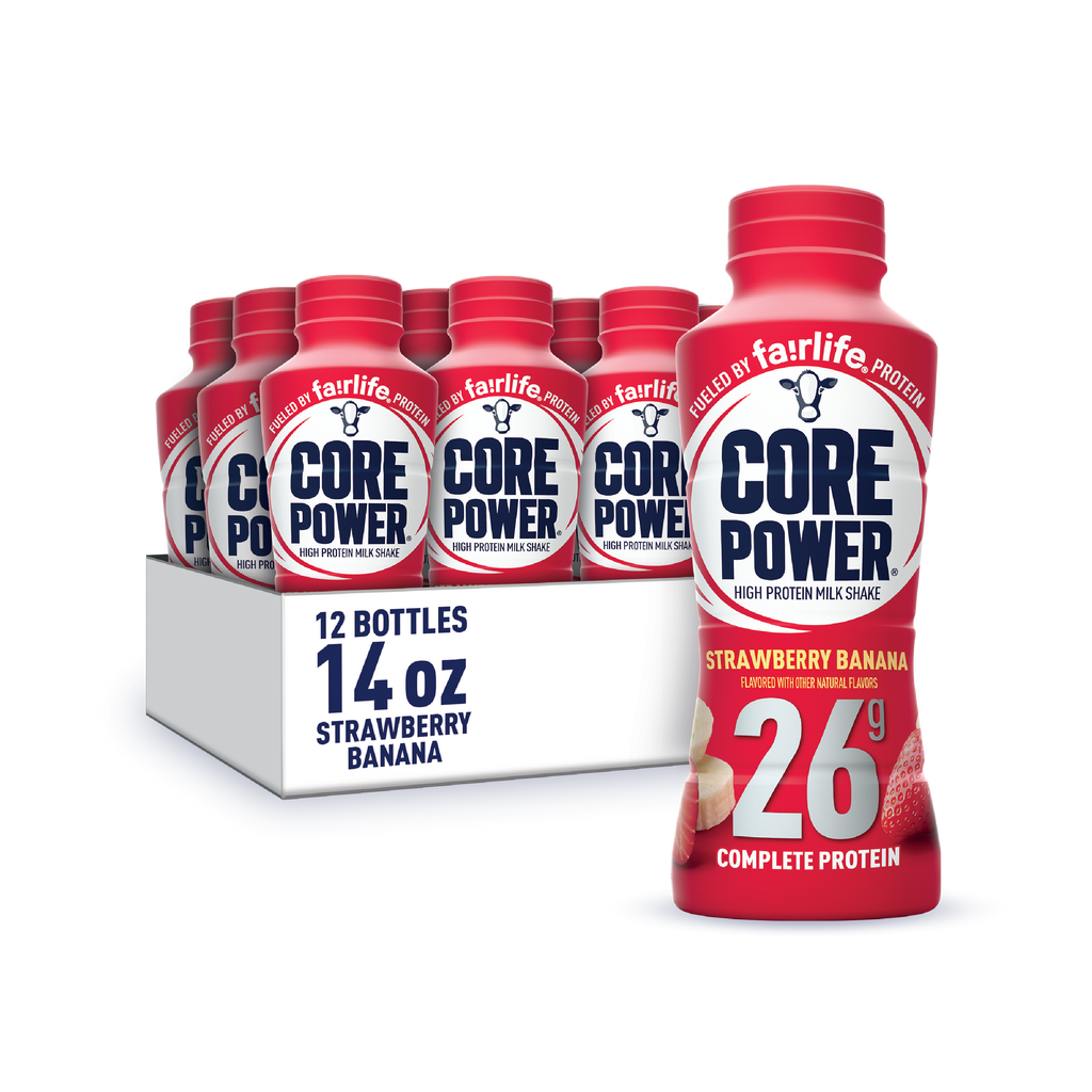 Strawberry Banana High Protein Milkshake