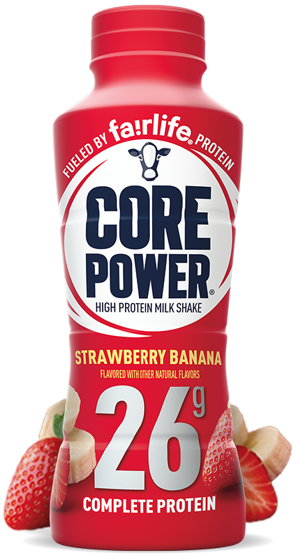 Strawberry Banana High Protein Milkshake